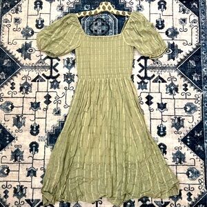 Celebrity Pink Peasant Dress